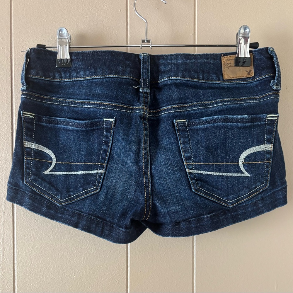 Womens Y2K American Eagle Mini Jean Shorts size 2 - Picture 2 of 4